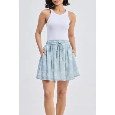 Reistor Drawstring Short Skirt In Floral Whispers