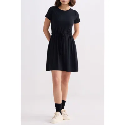 Reistor Women's Drawstring Short T-shirt Dress In Black