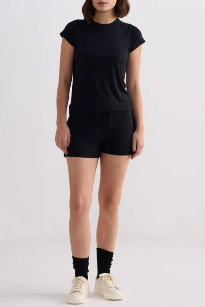 Reistor Essential Short Sleeve Tee In Black