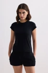 Reistor Essential Short Sleeve Tee Set In Black