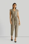 Reistor Evening Chai Jumpsuit In Hemp Dark Green
