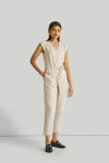 Reistor Evening Chai Jumpsuit In White Hemp