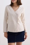 Reistor Fitted Cotton Tweed Jacket In Chestnut Twist