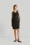 Reistor Fitted Knee Length Dress In Black