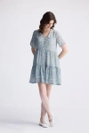 Reistor Floral Short Tiered Dress In Floral Poetry