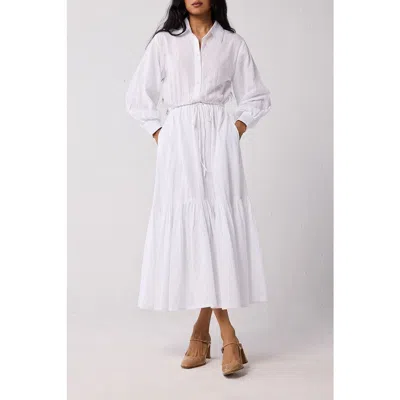 Reistor Flowing Tiered Maxi Dress In White