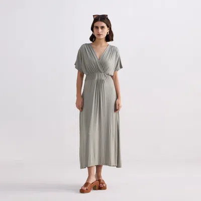 REISTOR REISTOR FLOWY A-LINE MAXI DRESS WITH SIDE SLITS