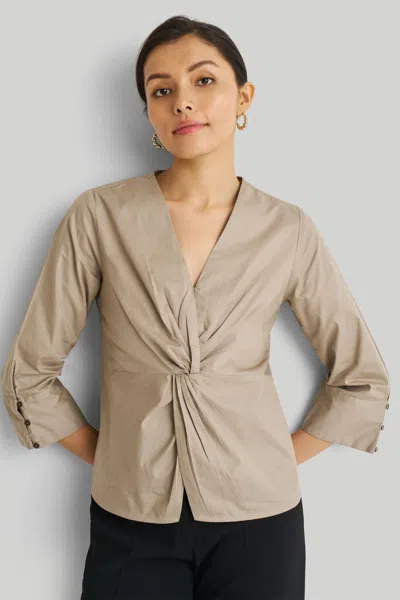 REISTOR FRONT TWIST TOP IN ECRU