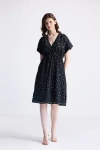 Reistor Gathered Knee-length Dress In Ditzy Wildflowers