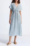 Reistor Gathered Maxi Dress In Floral Poetry