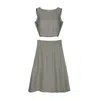 Reistor Green Breezy Hemp Summer Set In Gray