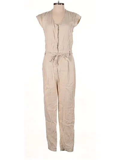 Pre-owned Reistor Jumpsuit In Tan