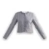 Reistor Lady Jacket In Grey Cotton Tweed In Steel Breeze