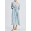 Reistor Maxi Gathered Dress In Floral Whispers