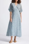 Reistor Maxi Gathered Dress In Floral Poetry