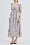 Reistor Maxi Wrap Floral Dress In Vintage Vines In Vintage Vines