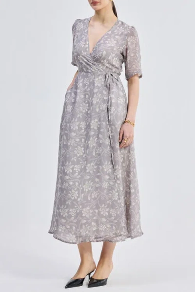 REISTOR REISTOR MAXI WRAP FLORAL DRESS