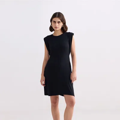 Reistor Muscle Tee Short Dress In Black