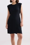 Reistor Muscle Tee Short Dress In Black