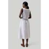 Reistor Overlap Midi Skirt In Coconut White