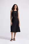 Reistor Overlap Midi Skirt In Black