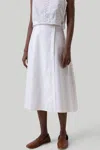 Reistor Overlap Midi Skirt In White In White