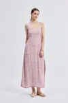 Reistor Perfect Floral Maxi With Tapered Straps In Pink