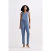 Reistor Relaxed Drawstring Jumpsuit With Incut Sleeves In Blue