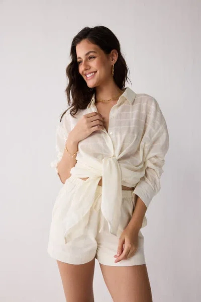 Reistor Relaxed Shirt & Shorts Set In Neutral