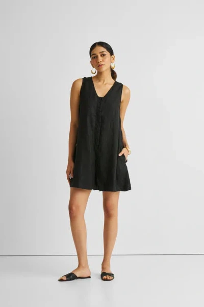 Reistor Women's Romp & Play Romper In Black