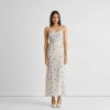 Reistor Ruched Floral Strappy Maxi Dress In Azalea Allure