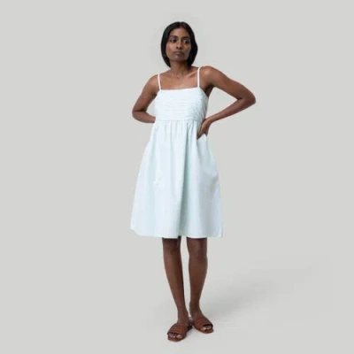 Reistor Ruched Strappy Mini Dress In Blue