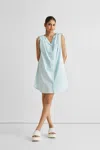 Reistor Shirt Dress With Shoulder Tie Details In Multi