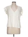 Reistor Short Sleeve Blouse In Ivory