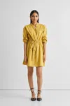 Reistor Short Tie Waist Dress In Tuscan Sun In Multi
