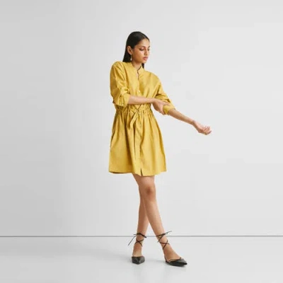 Reistor Short Tie Waist Dress In Tuscan Sun