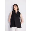 REISTOR REISTOR SLEEVELESS HEMP TOP WITH RUFFLES