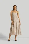 Reistor Strappy Tiered Maxi Dress In Multi