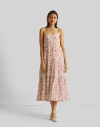 Reistor Strappy Tiered Maxi Dress In Petal Fusion
