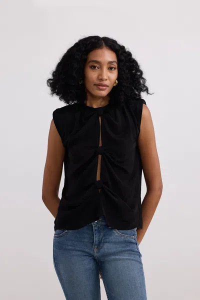 REISTOR THE KNOT-SO-BASIC TOP IN BLACK