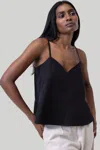 Reistor V-neck Camisole With Lace In Black