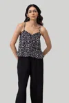 Reistor V-neck Camisole With Lace In Multi