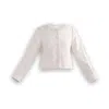 Reistor White Lady Jacket In Cream Cotton Tweed In White