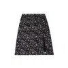 Reistor Women's Black Brunch Wildflower Satin Skirt In Black