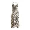 Reistor Midi Slip Dress In Black