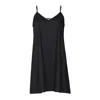 Reistor Women's Black Short Tent Cotton Dress With Back Tie In Black