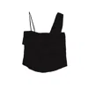 Reistor Women's Black The Wandering Wave Hemp Top In Black