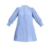 Reistor Women's Blue Oversized Tunic Dress With Optional Belt