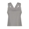 Reistor Women's Brown Crossback Button Up Ecru Tank Top In Brown