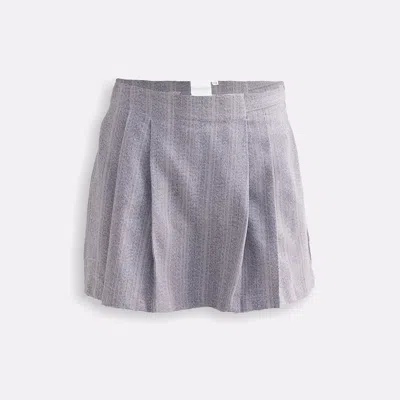 Reistor Women's Cotton Tweed Skort In Grey